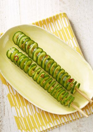 ぐるぐる切るだけ！スパイラルきゅうり-レシピのメイン写真