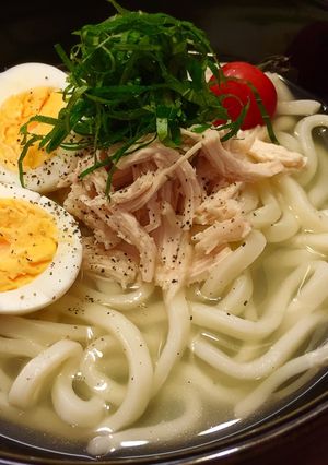 簡単♡即席♡にんにく鶏塩冷うどん♡-レシピのメイン写真