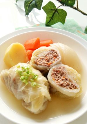 コンソメスープのロールキャベツ-レシピのメイン写真