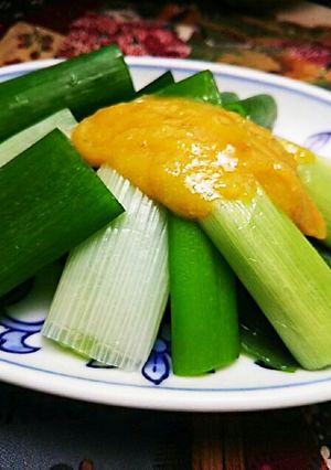 青ネギの辛子味噌和え！お酒にあいます。-レシピのメイン写真