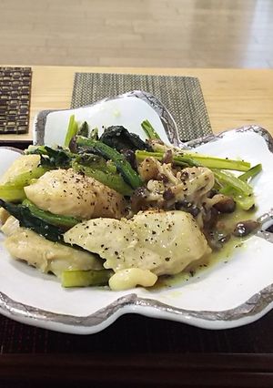鶏むね肉の蒸しソテー・クリームソース-レシピのメイン写真
