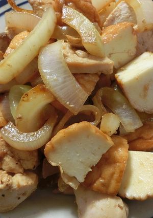 がっつり！魚河岸あげ入り鶏肉生姜焼き-レシピのメイン写真