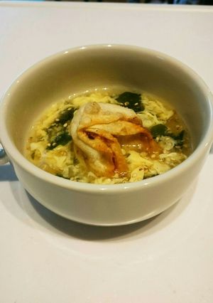 餃子のわかめ卵スープ-レシピのメイン写真