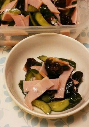 簡単！！ハムきゅうりとキクラゲのサラダ♪-レシピのメイン写真