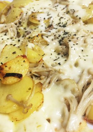 節約★新じゃがとえのきのへペロンチーズ-レシピのメイン写真