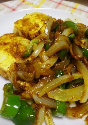 チョー簡単！！カレー味の豆腐ステーキ～❤-レシピのメイン写真
