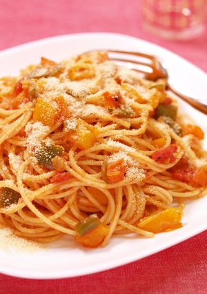 カラフルヘルシートマトパスタ-レシピのメイン写真