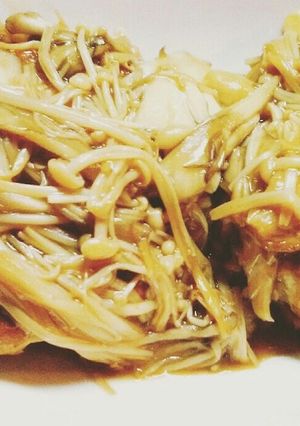 マグロと豆腐のハンバーグきのこあんかけ-レシピのメイン写真