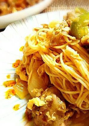 玉ねぎと豚玉のピリ辛焼そうめん-レシピのメイン写真