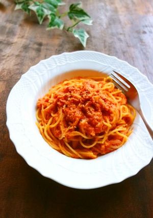 蟹のトマトクリームワンポットパスタ-レシピのメイン写真