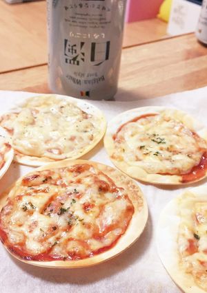 ズボラ✻餃子の皮ピザ-レシピのメイン写真