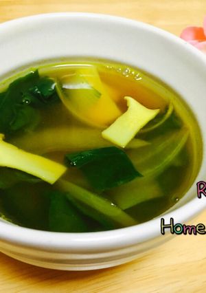 青梗菜とエリンギのオニオンカレースープ♡-レシピのメイン写真