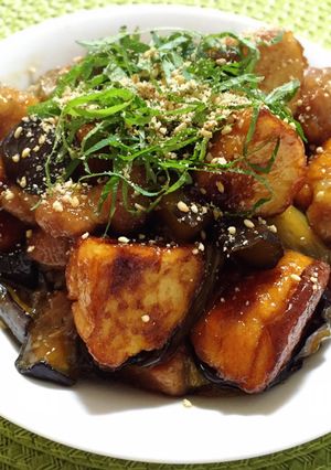 魚河岸あげ・なす・豚肉のコクうま甘辛炒め-レシピのメイン写真