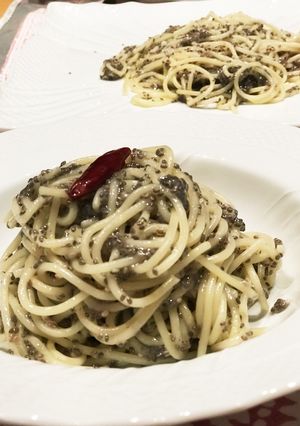チアシードのキャビア風パスタ☆-レシピのメイン写真