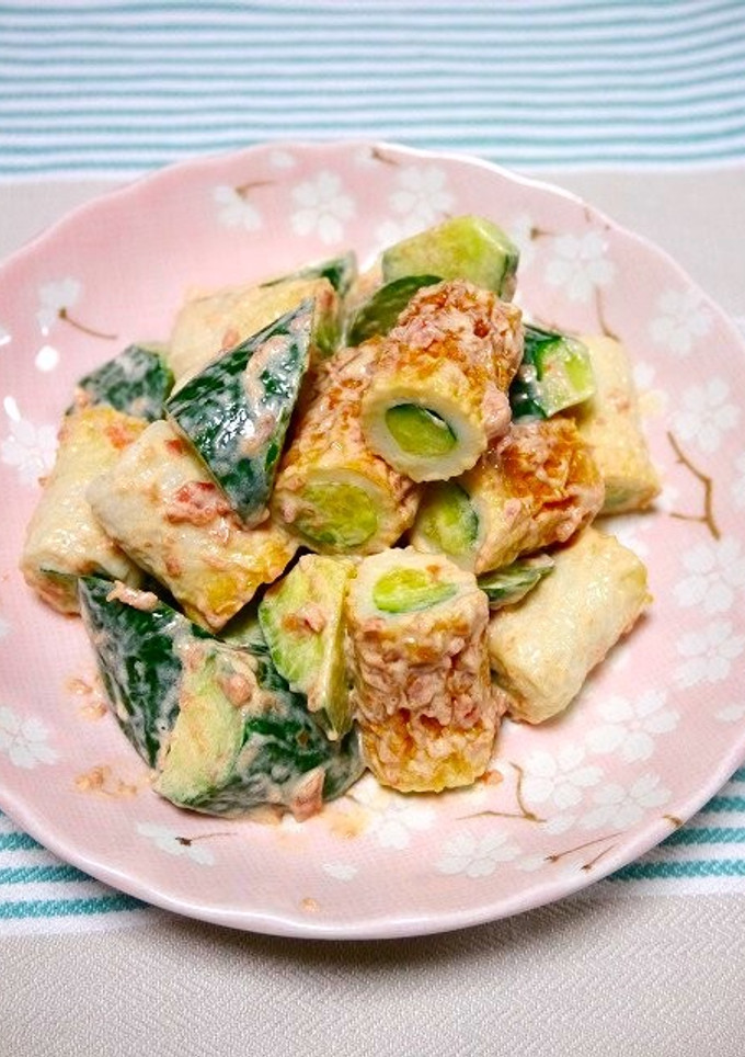 簡単！胡瓜竹輪の梅マヨ和え-レシピのメイン写真