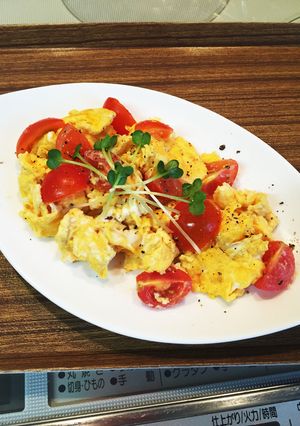 簡単( ^ω^ )卵とトマトのサッと炒め-レシピのメイン写真