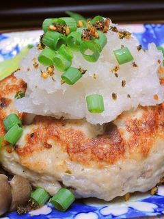 簡単ヘルシー お豆腐入りおろしハンバーグ-レシピのメイン写真