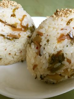 ☆からし高菜 生姜昆布 おにぎり-レシピのメイン写真