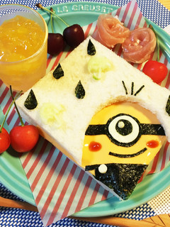 キャラ弁☆簡単☆ミニオンなサンドイッチ☆-レシピのメイン写真