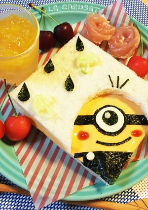 キャラ弁☆簡単☆ミニオンなサンドイッチ☆-レシピのメイン写真