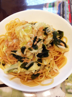 超簡単!キャベツナワカメの和風パスタ☆-レシピのメイン写真