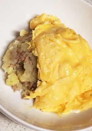 ☆我が家のジャガイモとひき肉のオムレツ☆-レシピのメイン写真
