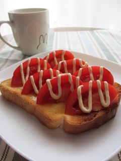 トマトのっけトースト-レシピのメイン写真