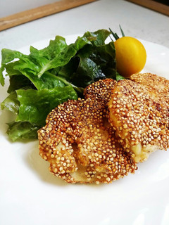 鶏胸肉の*キヌアでピカタ-レシピのメイン写真