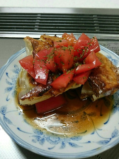 王将の生餃子のトマトポン酢がけ-レシピのメイン写真