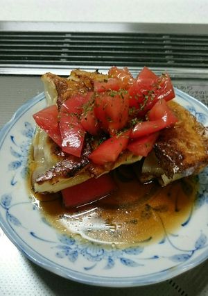 王将の生餃子のトマトポン酢がけ-レシピのメイン写真