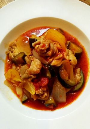 鶏股肉のトマト煮込み-レシピのメイン写真