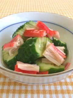 胡瓜とかにかまの酢の物-レシピのメイン写真