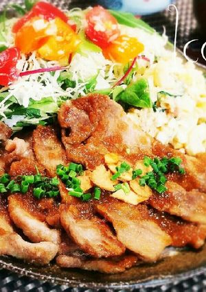 ガツンとスタミナ♪豚肉のにんにく生姜焼き-レシピのメイン写真
