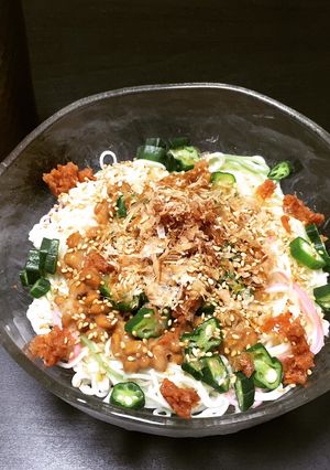 5分で完成?!ぶっかけネバネバ素麺-レシピのメイン写真