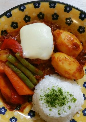 トマト缶de煮込みハンバーグ-レシピのメイン写真