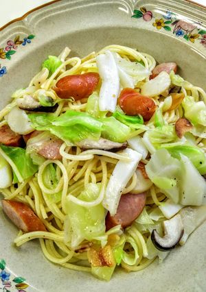 ｲｶとｳｲﾝﾅｰのﾍﾟﾍﾟﾛﾝﾁｰﾉ-レシピのメイン写真