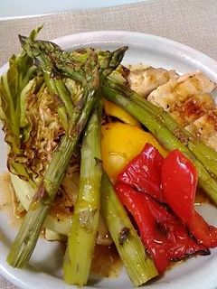 焼き野菜と鶏肉の温サラダ♪-レシピのメイン写真