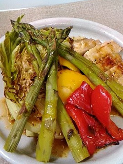 焼き野菜と鶏肉の温サラダ♪-レシピのメイン写真