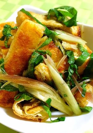 油揚げの簡単おつまみ 〜香味和え〜-レシピのメイン写真