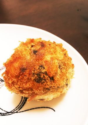 ☆簡単☆むかごと野沢菜コロッケ-レシピのメイン写真
