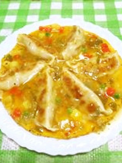 さっぱり☆餃子オムレツのレモン風味餡かけ-レシピのメイン写真