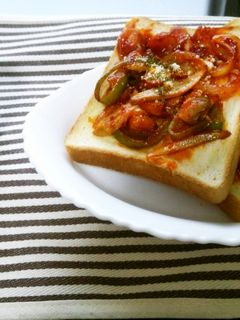 【簡単】トーストでナポリタン?ナポリパン-レシピのメイン写真