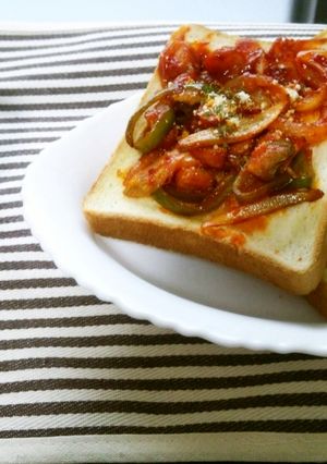 【簡単】トーストでナポリタン？ナポリパン-レシピのメイン写真