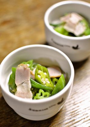 オクラとベーコンのスープ煮-レシピのメイン写真