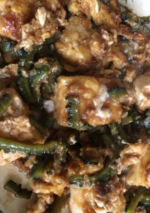 簡単苦くないゴーヤと豆腐の玉子綴じ-レシピのメイン写真