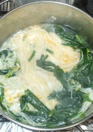ニラ素麺♪麵ゆで不要！簡単にゅうめん！-レシピのメイン写真