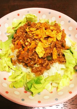 【簡単】フライパンのみ!夏野菜タコライス-レシピのメイン写真