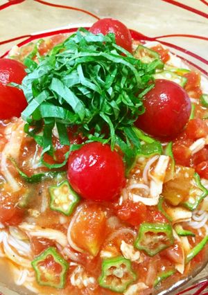 夏野菜たっぷり変わりそうめん☆彡-レシピのメイン写真