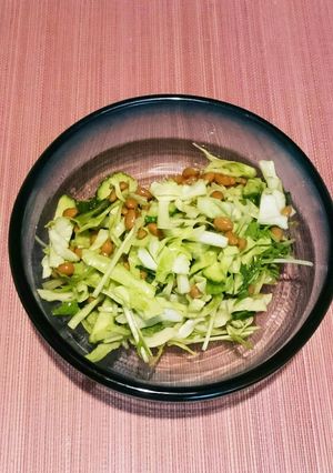 キャベツと納豆のアマニ油サラダ♪-レシピのメイン写真