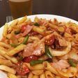 ペンネのミートソース ナポリタン風